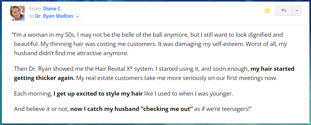 Hair Revital X Customer Reviews