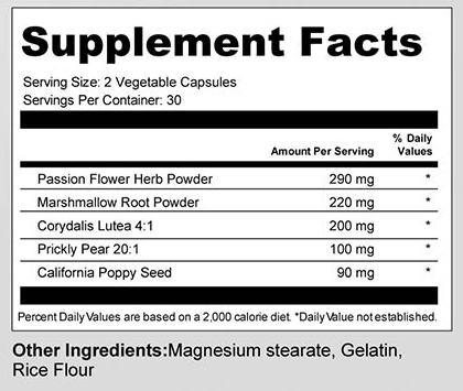 Nerve Control 911 Ingredients