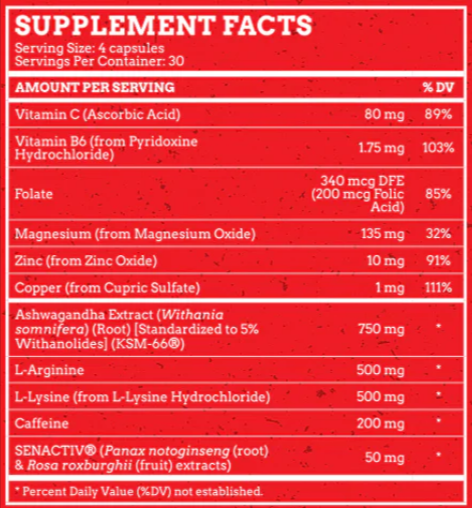 D-Bal MAX Supplement Facts