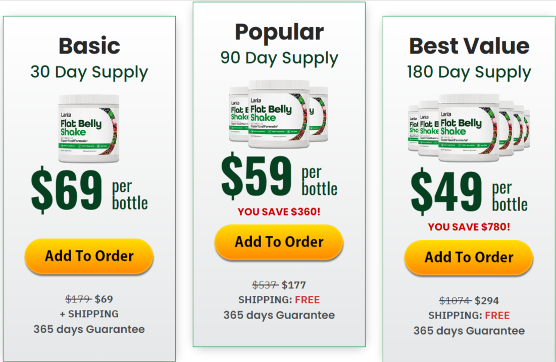 Lanta Flat Belly Shake prices