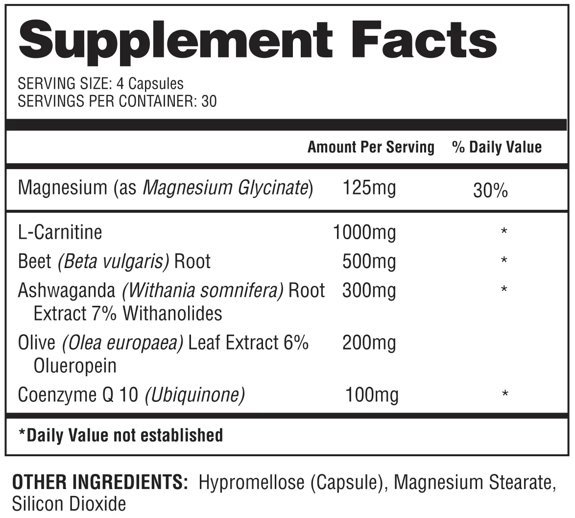 HealthyHeart Support+ Supplement Fact