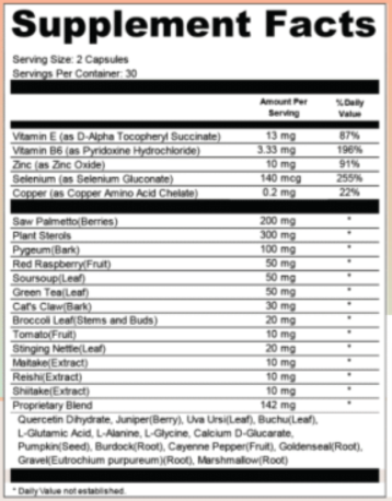 Visium Plus Supplement Fact