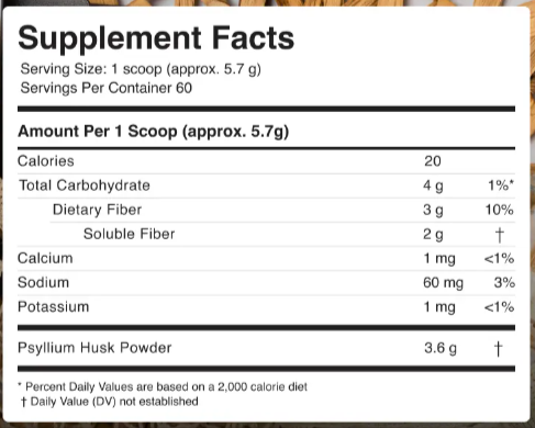 Colon Broom Supplement Fact