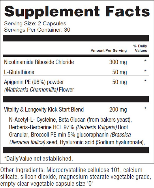 MitoThrive Supplement Fact