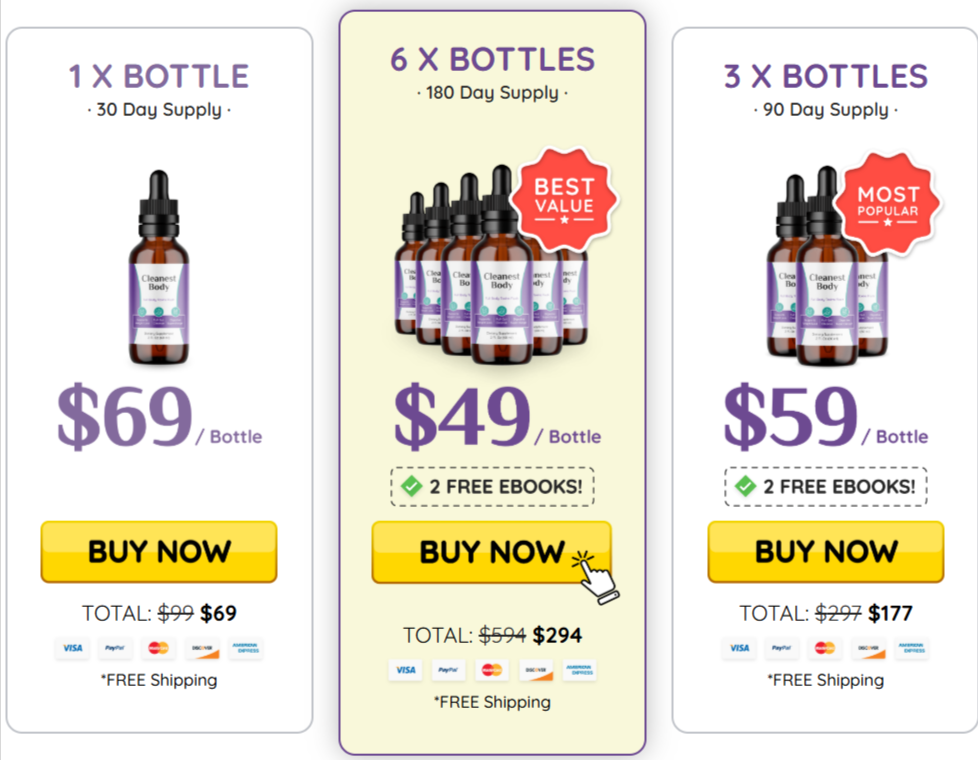 Cleanest Body Prices