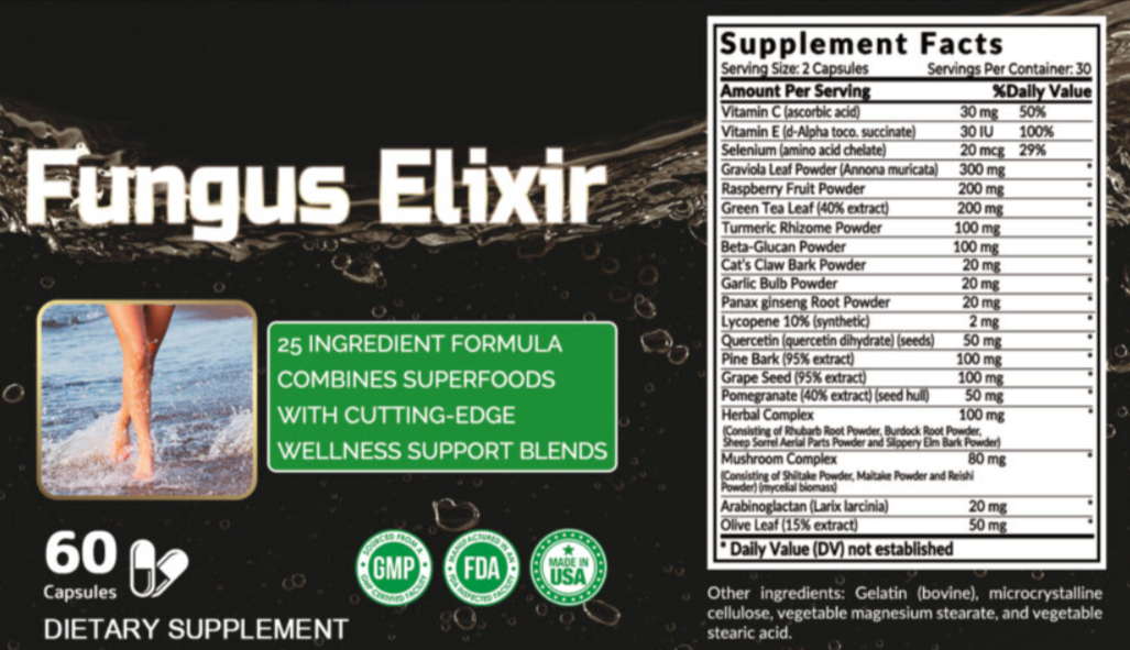 Fungus Elixir Supplement Fact