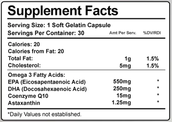 Heart Beat 911 supplement fact