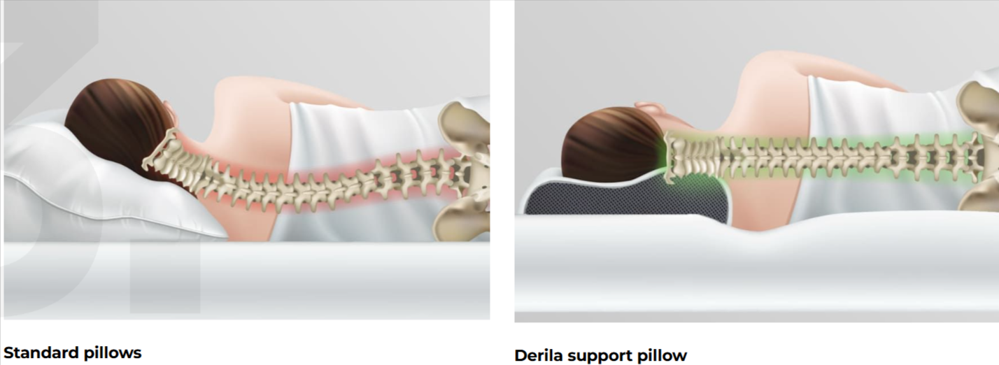 Derila Memory Foam Pillow vs standard pillow