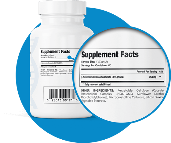 Genuine Purity Liposomal NMN Supplement Fact