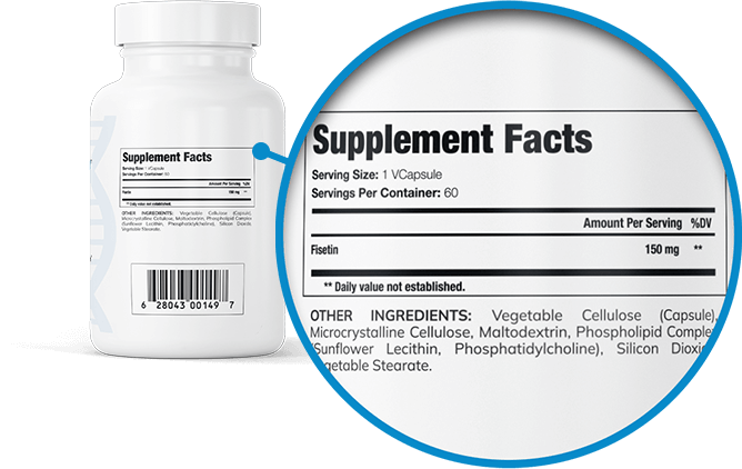 GenuinePurity Fisetin Supplement Fact