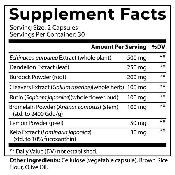 LymphaFlo Supplement Fact