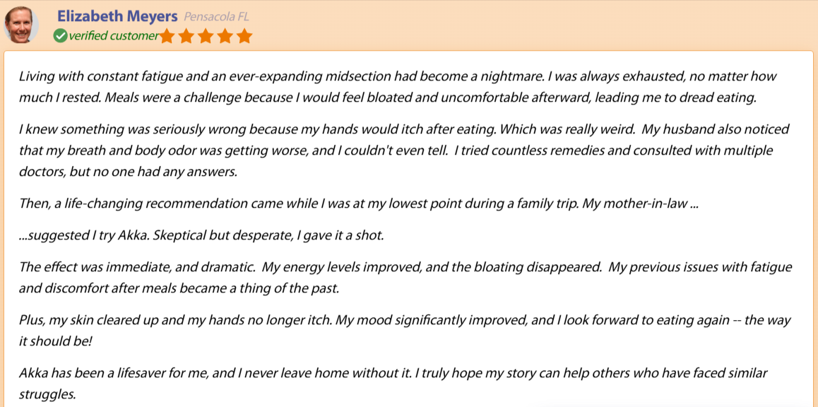 Akka Supplement Customer Reviews
