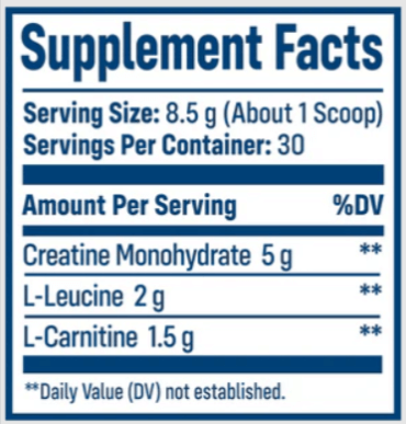 Nativepath Native Creatine Supplement Fact
