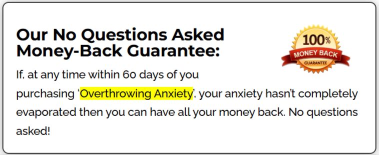 Overthrowing Anxiety Guarantee