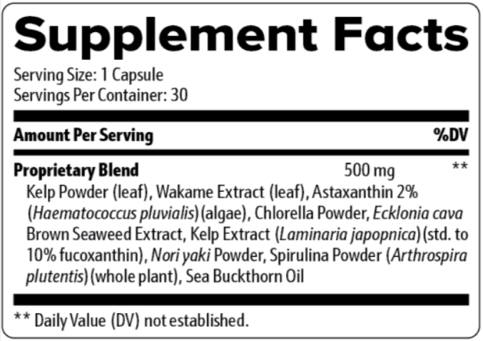 OptiPlax Supplement Fact