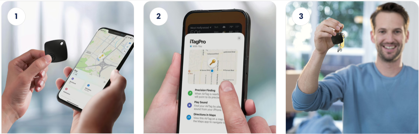iTagPro GPS Air Tag uses