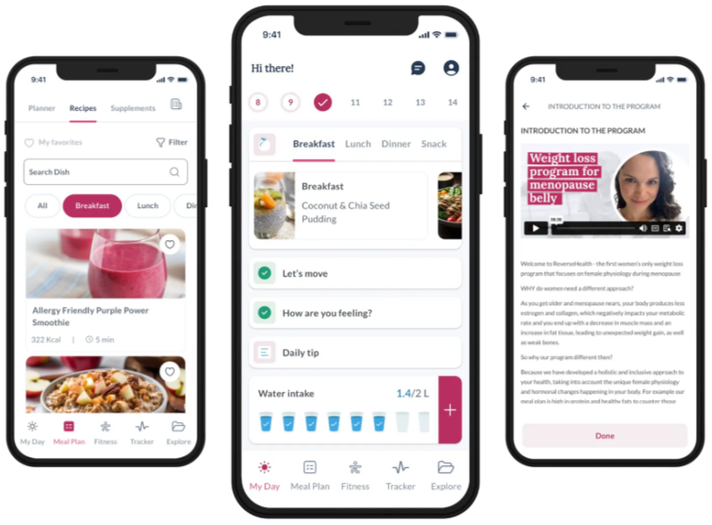 Reverse Health Nutrition App uses