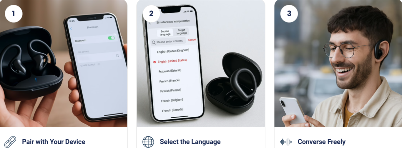 SonaBuds Translating Earbuds uses