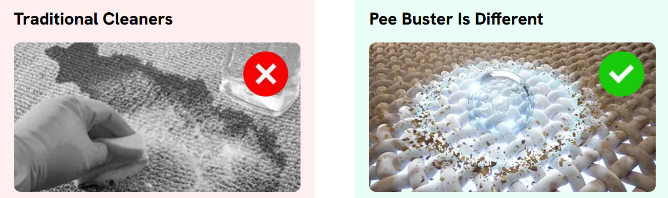 The Pee Buster reuslts after usage