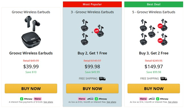 Groovz Audio price details