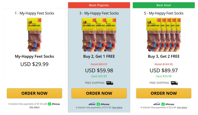My Happy Feet Socks pricing details