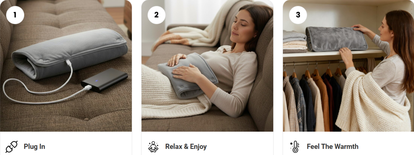 WellaHeat Heating Pad uses