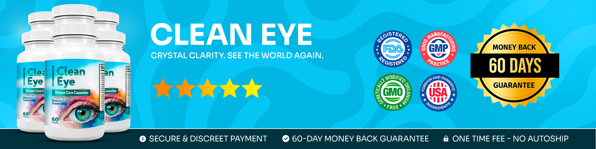 Clean Eye Supplement labels