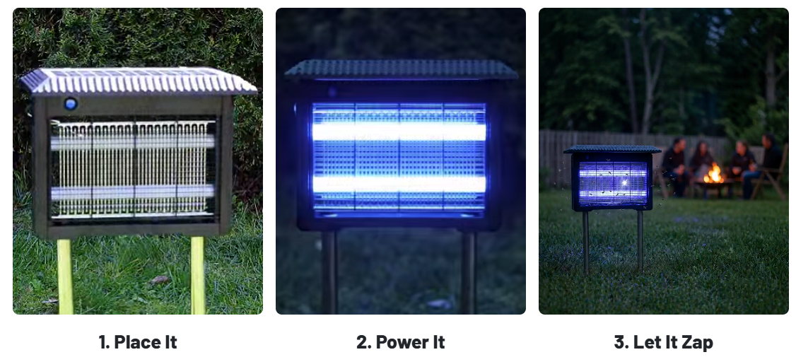 NovaVolt Solar Bug Zapper usage