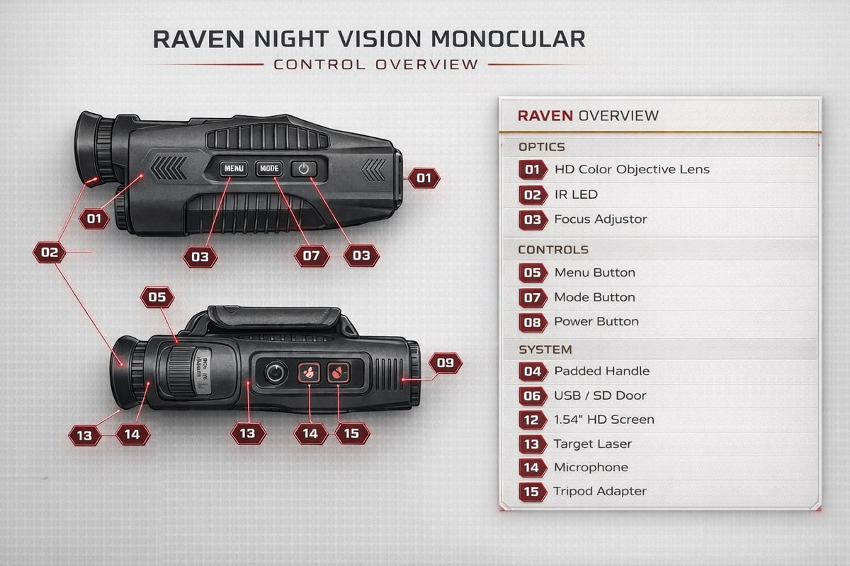 Raven Monocular specifications