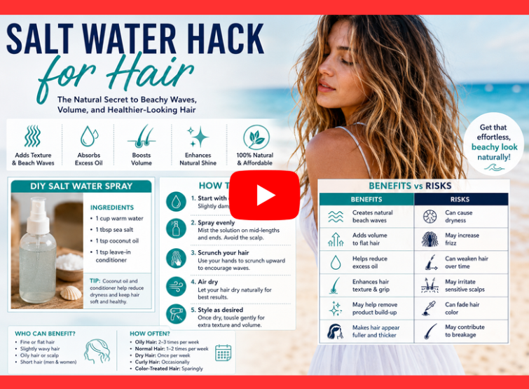 Salt Water Hack for Hair